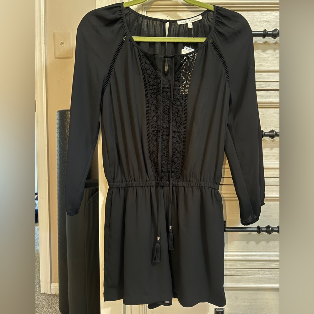 Long sleeve chiffon romper
